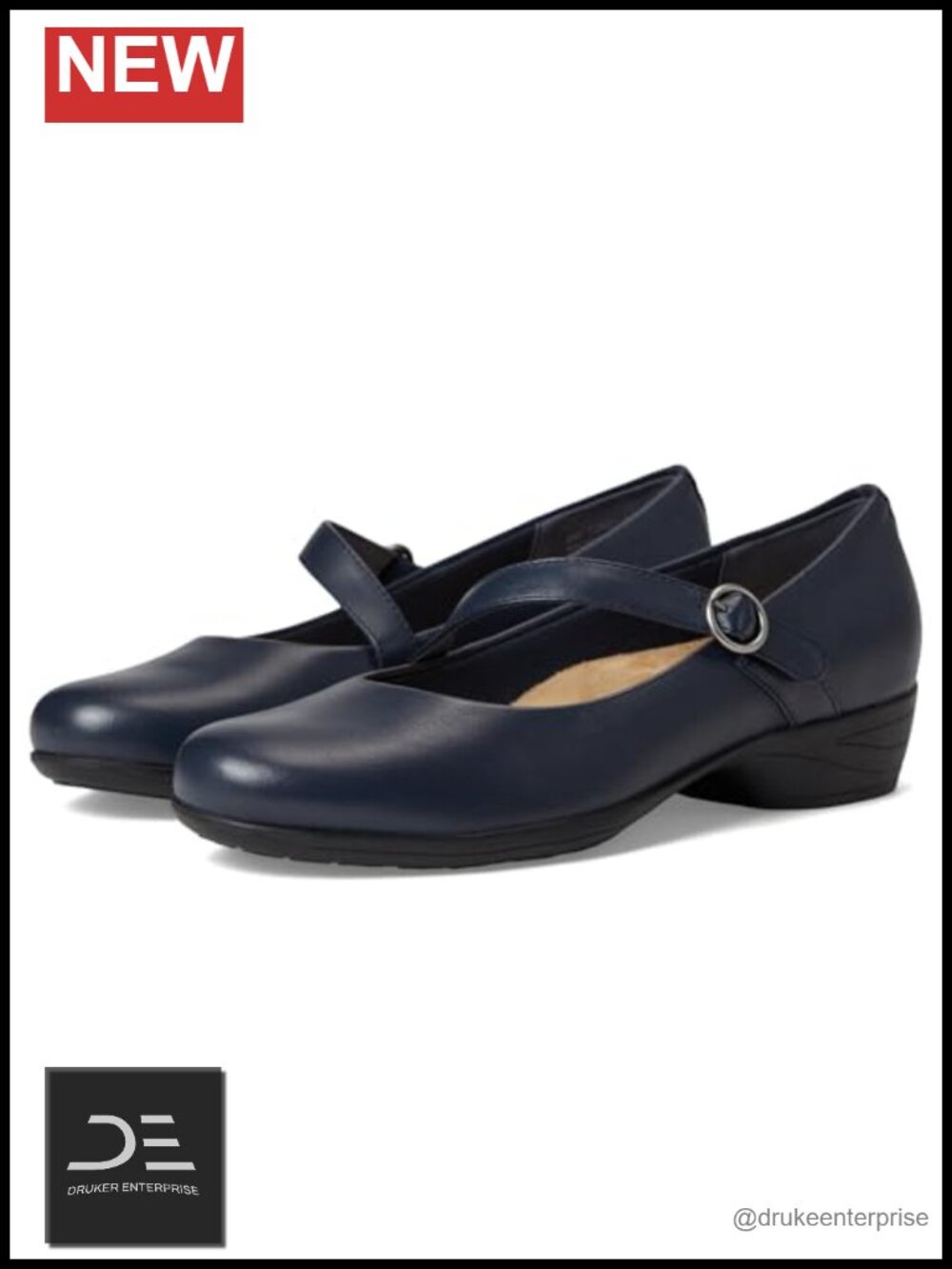 Trotters Rochelle Leather Mary Jane Heeled Sandals Block Heel